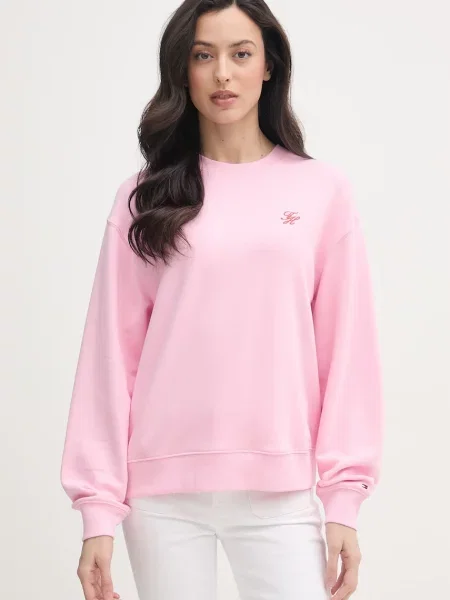 Sweter Tommy Hilfiger różowy