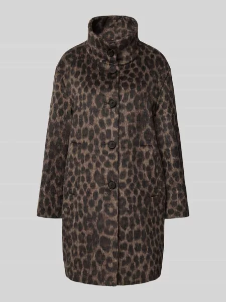 Płaszcz o kroju loose fit z dodatkiem wełny Fuchs Schmitt czarny