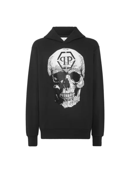 Bluza z kapturem Philipp Plein z kapturem czarna