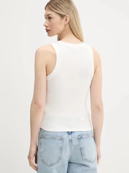 Džínový top Tommy Jeans bílý