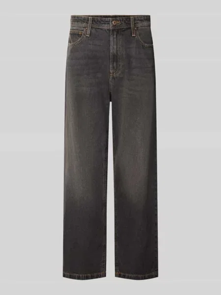 Jeansy o kroju relaxed fit z wpuszczanymi model ALEX' Jack & Jones czarne