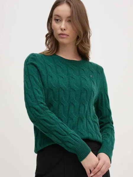 Tommy Hilfiger svetr dámský vlněný zelený
