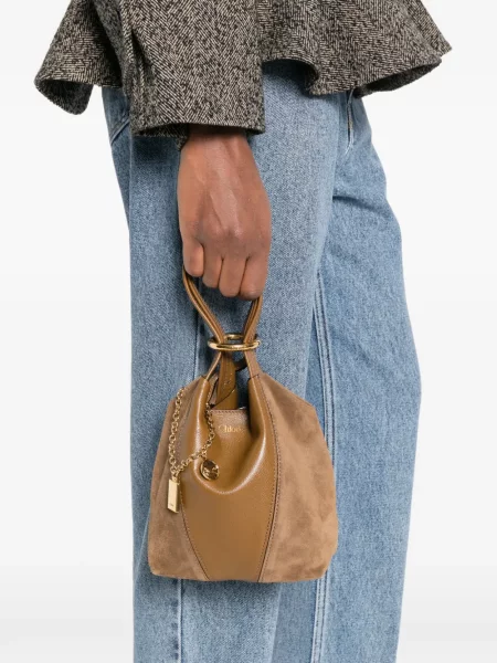 Geanta de piele Chloé din piele maro