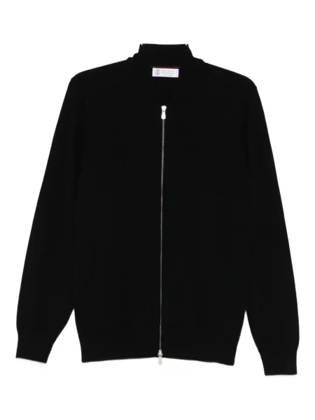 Dzianinowy kardigan Brunello Cucinelli czarny