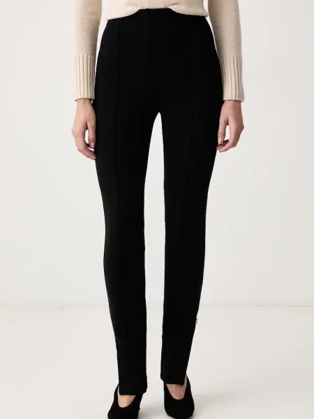 Max&Co. pantaloni skinny pentru femei cu vâscoză MASTER negru