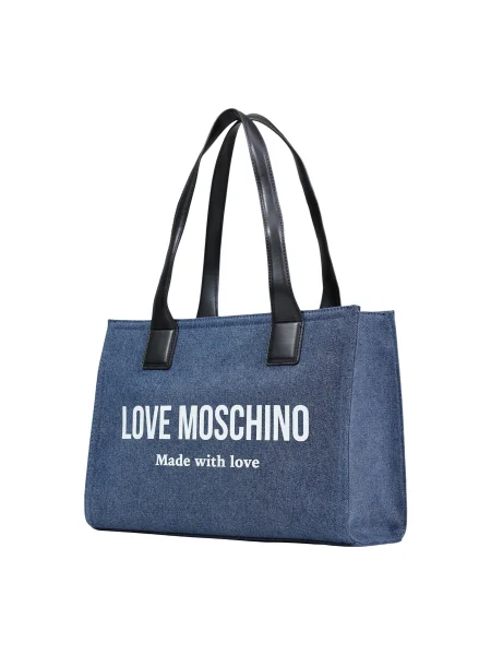 LOVE MOSCHINO Kabelka Modrá biela