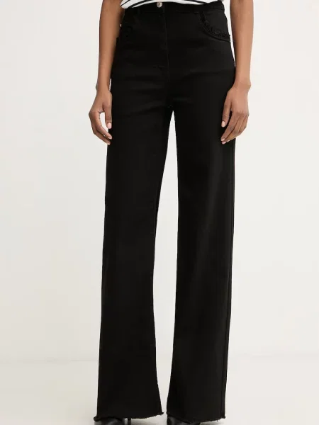 Morgan blugi wide leg pentru femei negru