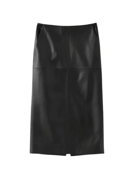 Fustă din piele Almada Label negru