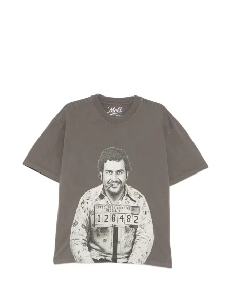 Tricou Melt cu imagine gri
