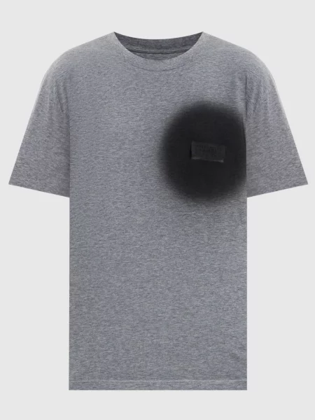 Меланжева футболка з аерозольним принтом Maison Margiela Mm6 сіра