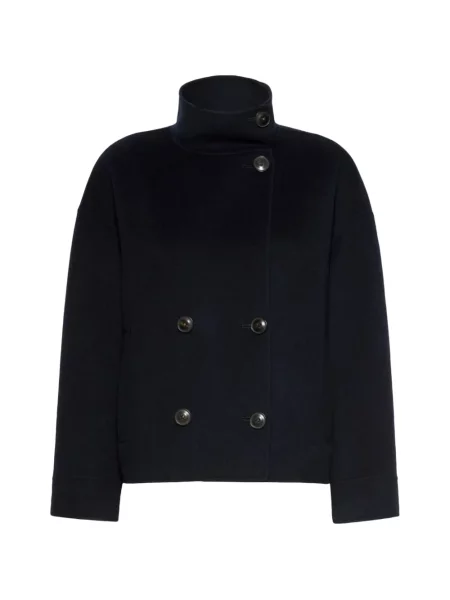 Palton Max Mara cu două rânduri de nasturi albastru