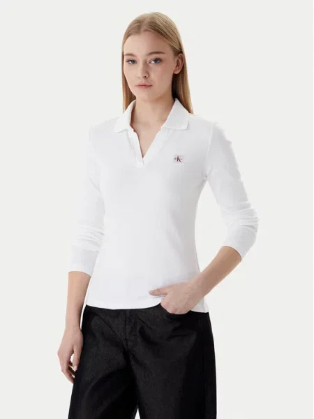 Calvin Klein Bluza Ls Woven Label bela