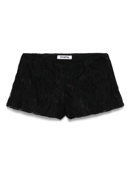 Pantaloni scurți Vivetta din dantelă negru