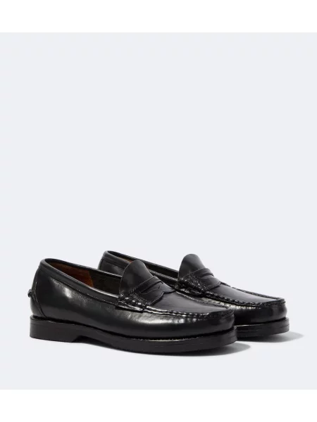 Pantofi loafer Visvim din piele negru