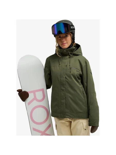Kurtka z kapturem Roxy Brylee oliwkowy XS zielony