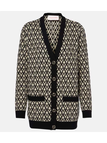 Kardigan Valentino wełniany czarny