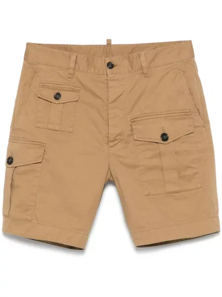 Keprové šortky cargo Dsquared2 hnědé