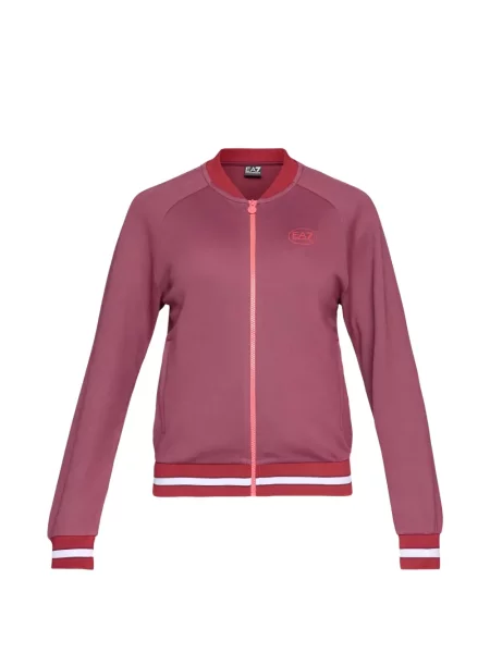 Geacă Ea7 Emporio Armani cu imagine alergare roz