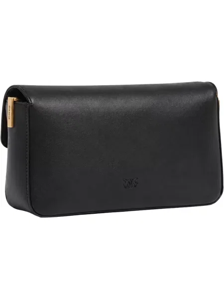 Pinko crossbody kabelka dámska kožená čierna