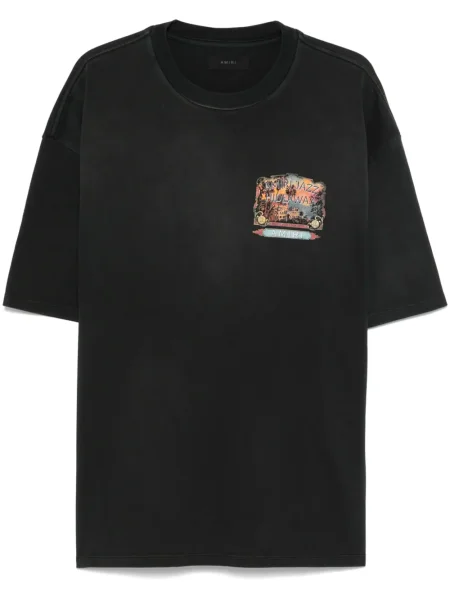 Tricou Amiri cu imagine negru