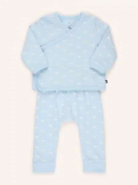 Petit Bateau Sada: Zavinovací Tričko A Kalhoty tmavě modrá bílá