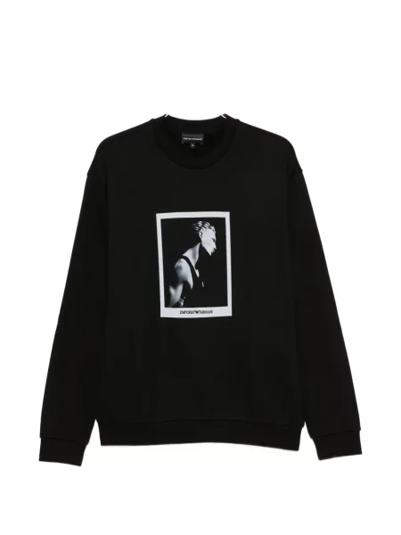 Hanorac Emporio Armani cu imagine negru