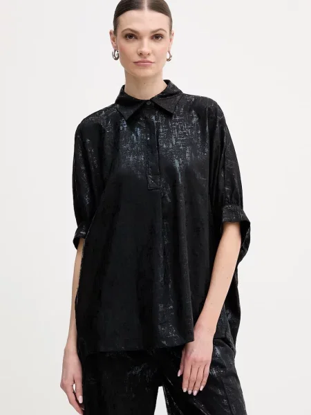 Silvian Heach bluză cu in SILIA negru