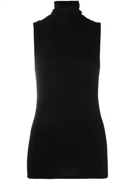 Top Majestic Filatures fără mâneci negru