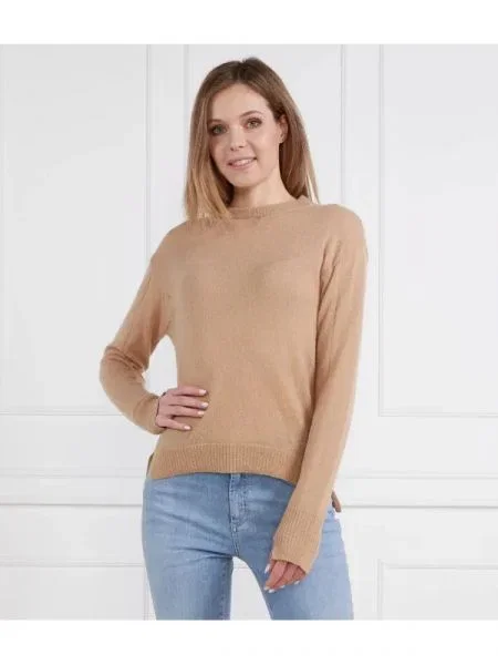 Max Mara Leisure Pulover cu adaos de lână maro