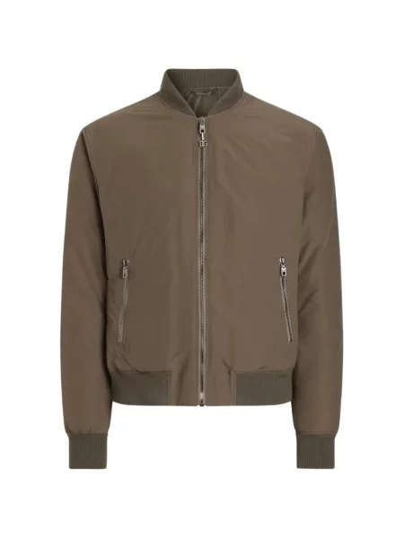 Geacă bomber Dolce & Gabbana din canvas maro