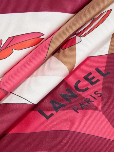 Fular Lancel de mătase roz