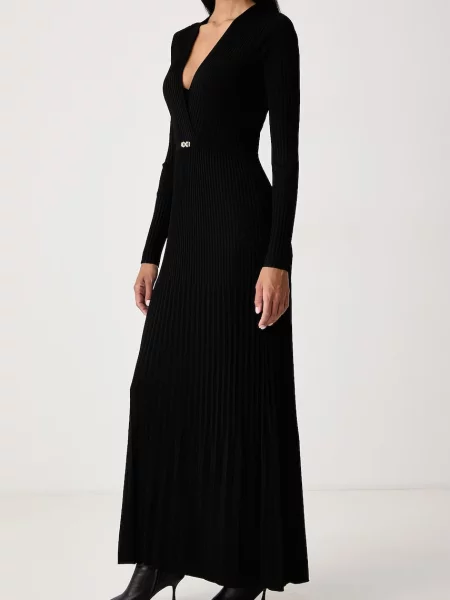 Twinset rakott ruha fekete