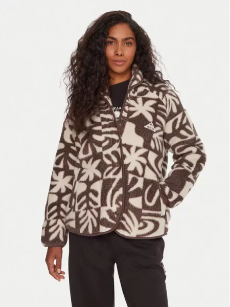 Fleecová mikina Quiksilver hnědá