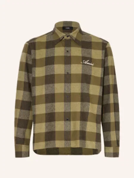 Amiri Koszula Flanelowa Comfort Fit gruen oliwkowa