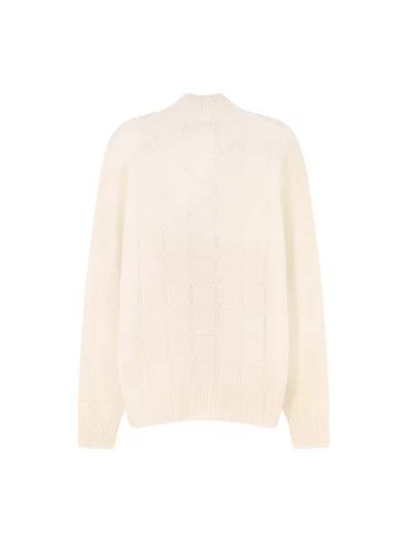 Sweter Boss wełniany biały