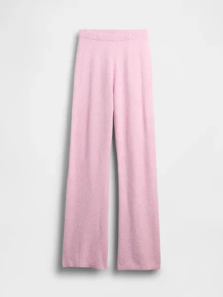 Dzianinowe spodnie Gap różowe