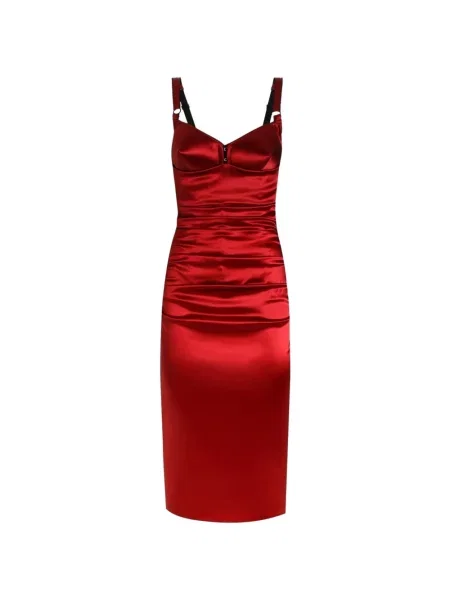 Sukienka midi Dolce And Gabbana czerwona