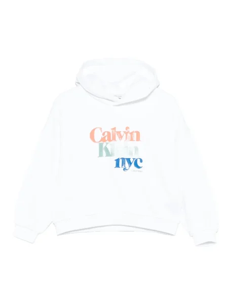 Bluza z kapturem dziecięca Calvin Klein biała