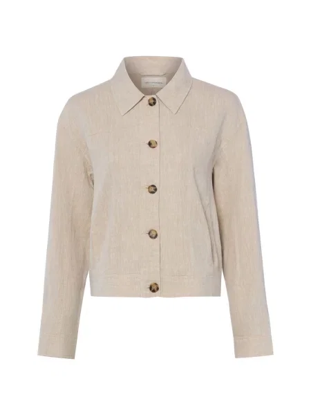 Msch Copenhagen kurtka letnia z zawartością lnu MASCHViana Ginia Kobiety len S beżowy