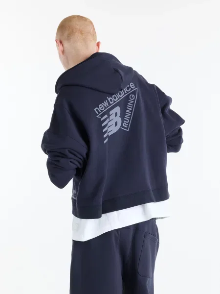 Флисовый свитер New Balance синий