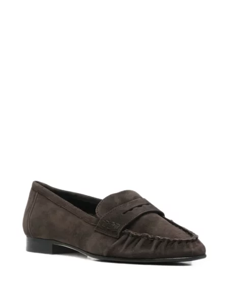 Pantofi loafer Aeyde din piele de căprioară maro