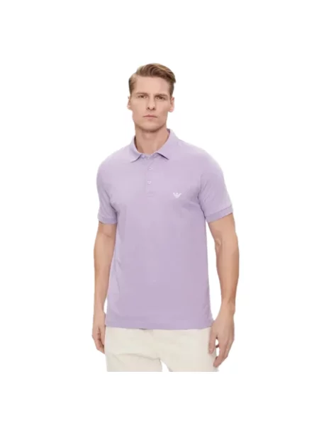 Koszulka Emporio Armani fioletowa