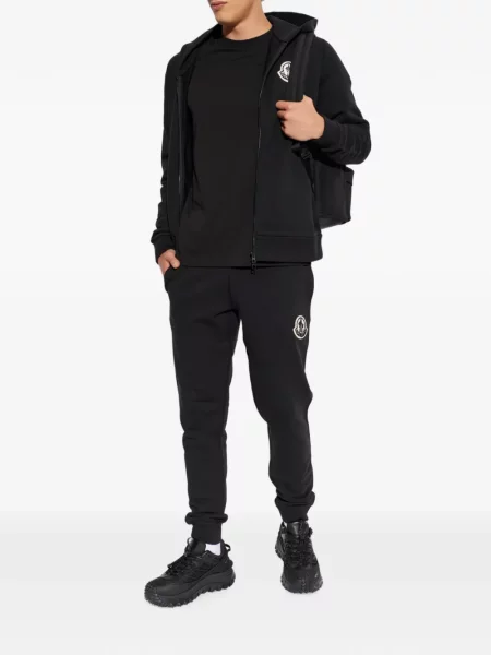 Hanorac cu glugă Moncler cu autograf negru