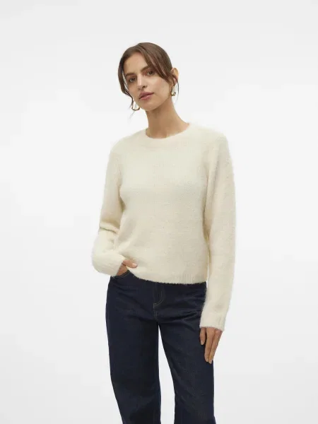 VERO MODA Pulover VMNOVAH kremna
