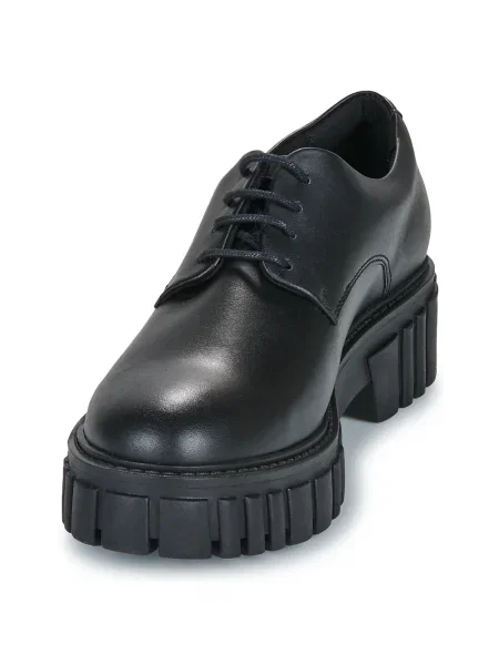 Oxford Clarks din țesătură twill negru