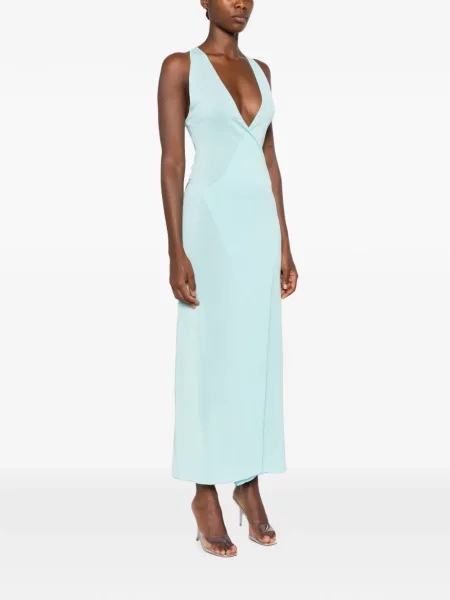 Rochie maxi Asta Resort plic albastru