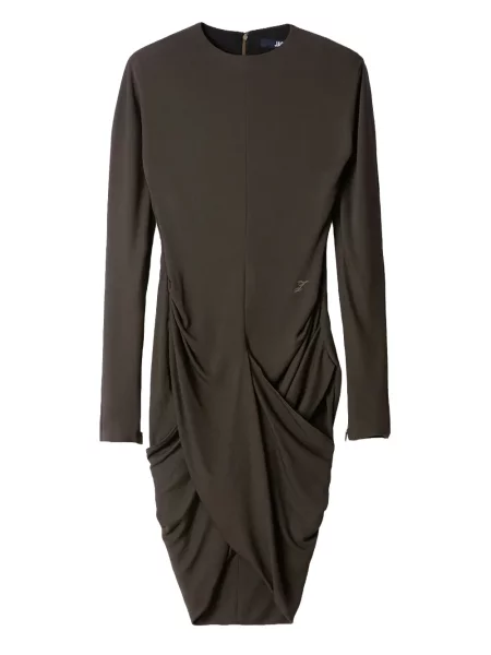 Lung rochie mini Jacquemus drapată maro