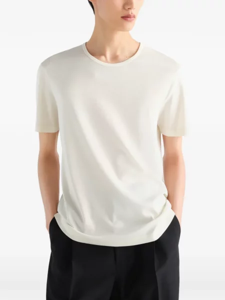 Tricou Lemaire din jerseu alb