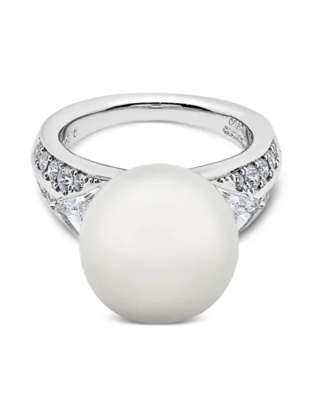 Inel Mikimoto alb
