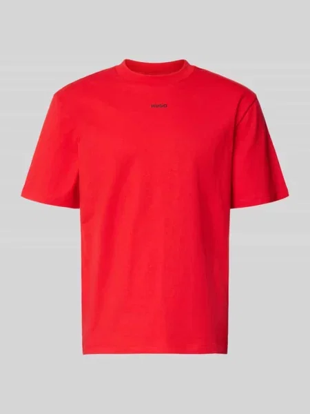 T-shirt o kroju relaxed fit z czystej bawełny model ‘DAPOLINO’ Hugo czerwona